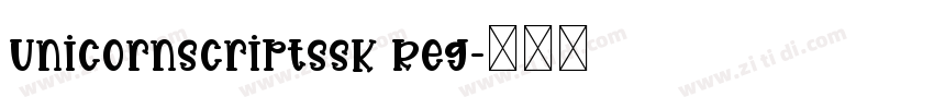 UnicornScriptSSK Reg字体转换